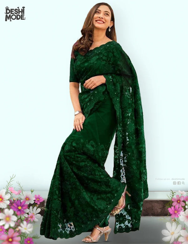 Deshi Mode Exclusive Georgette Sharee Collection  DS-04-GR