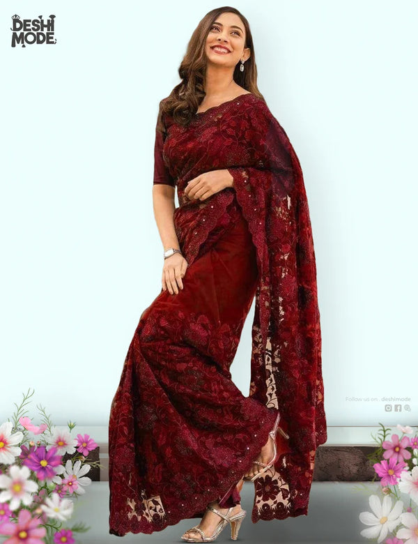 Deshi Mode Exclusive Georgette Sharee Collection  DS-04-MR