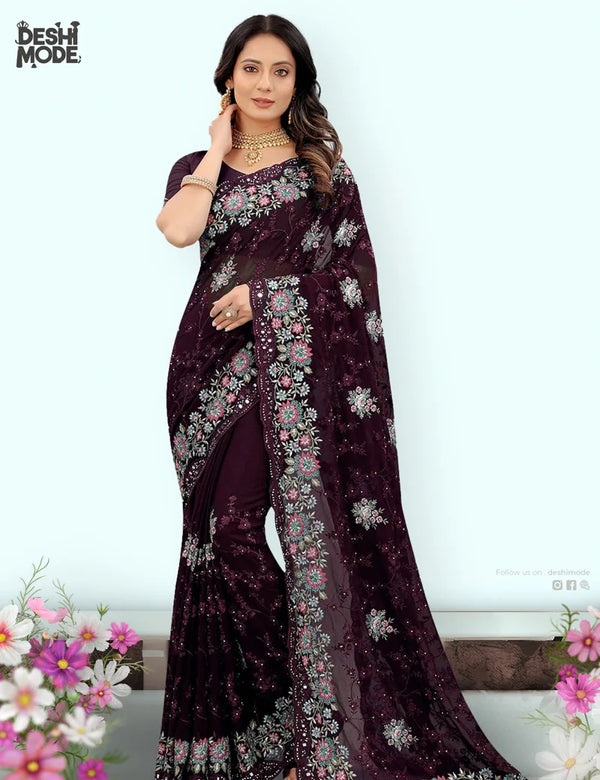 Deshi Mode Premium Embroidered Sharee DS-11-DM