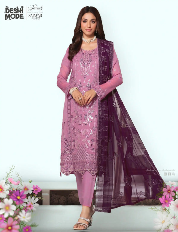 Premium Georgette Unstitched Kameez for Elegant Women DM-007 Nu