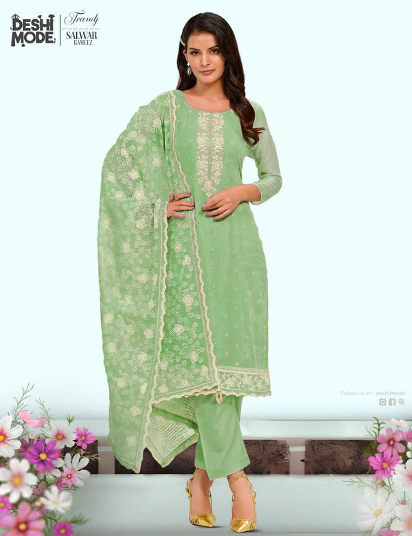 Premium Georgette Unstitched Suit for Women DM-11-Gr