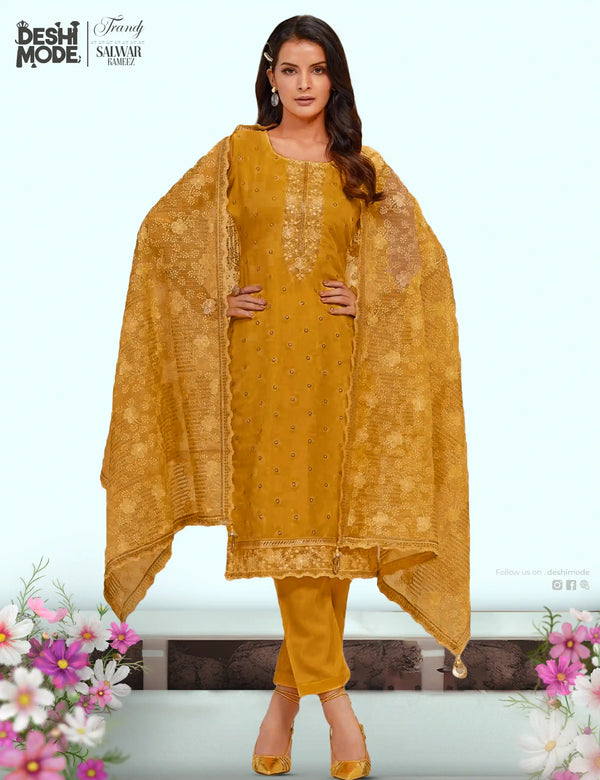 Premium Georgette Unstitched Suit for Women DM-11-Mu
