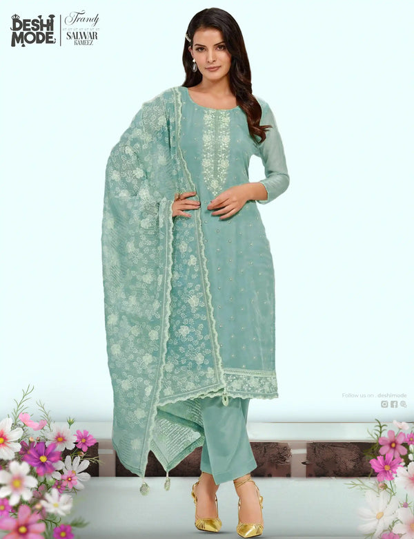 Premium Georgette Unstitched Suit for Women DM-11-Pe