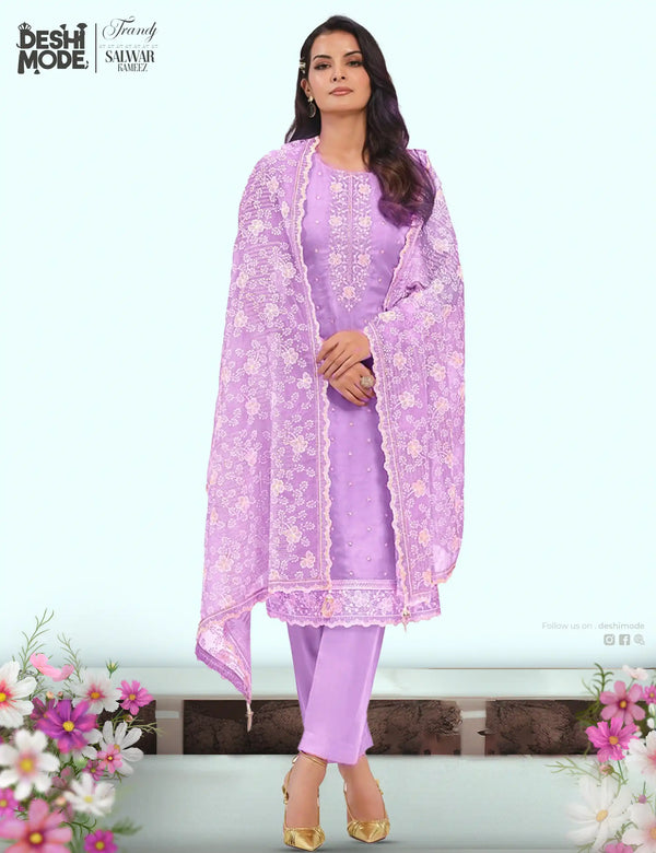 Premium Georgette Unstitched Suit for Women DM-11-Pi