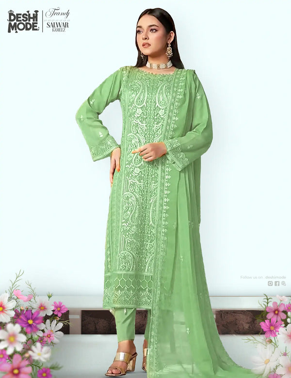 Premium Soft Georgette Unstitched Kameez for Women DM-005-Pe