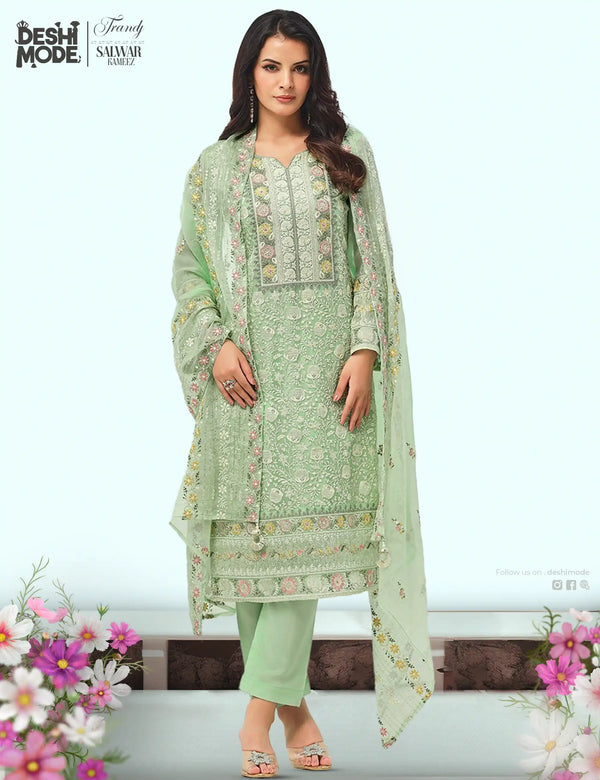 Premium Unstitched Soft Georgette Suit for Every Occasion DM-12-Gr