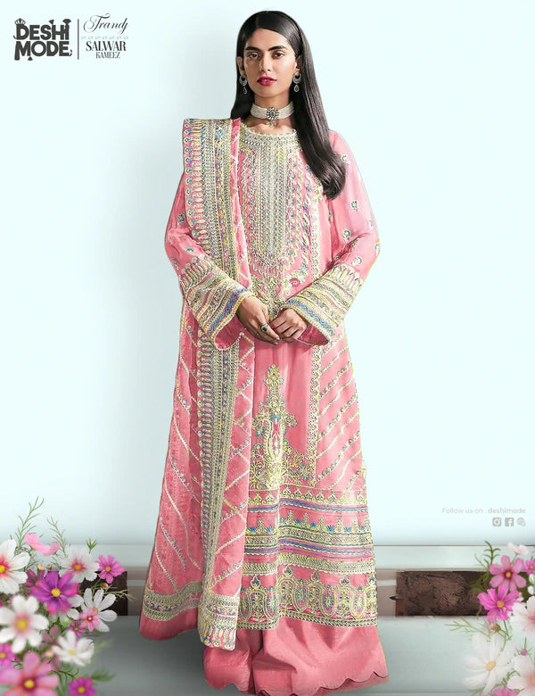 Premium Unstitched Georgette Embroidery Work Salwar Kameez for Women DM-10-Lp