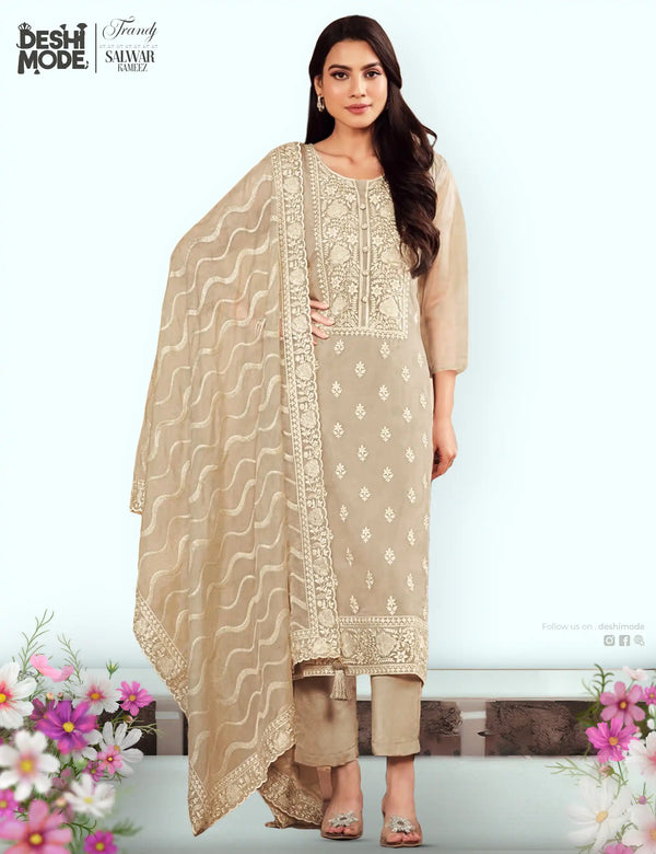 Premium Georgette Unstitched Salwar Kameez for Women DM-003-Bi