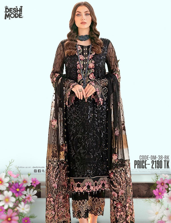 Soft Georgette Unstitched Suit for the Modern Woman-DM-38