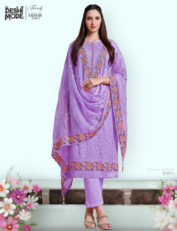 Soft Georgette Unstitched Suit for the Modern Woman Dm-009-Le