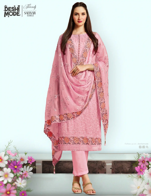 Soft Georgette Unstitched Suit for the Modern Woman Dm-009-Nu