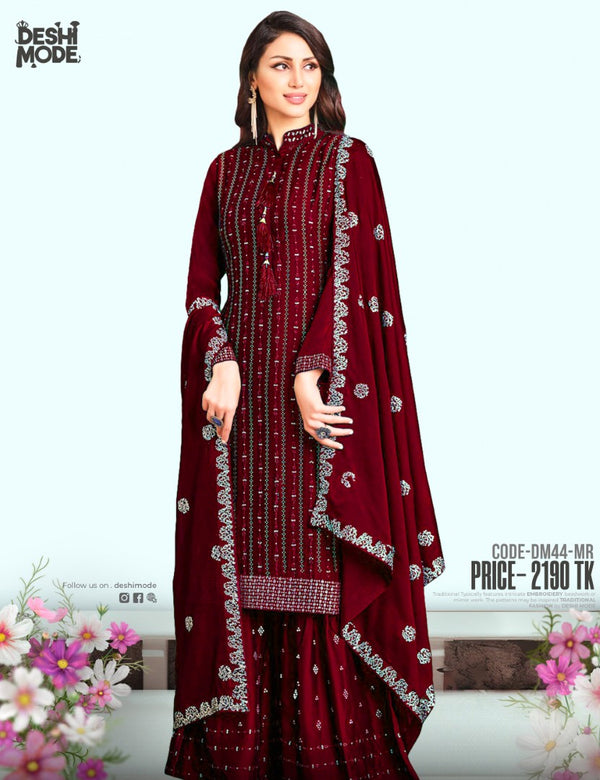 Soft Georgette Unstitched Suit for the Modern Woman-DM-44