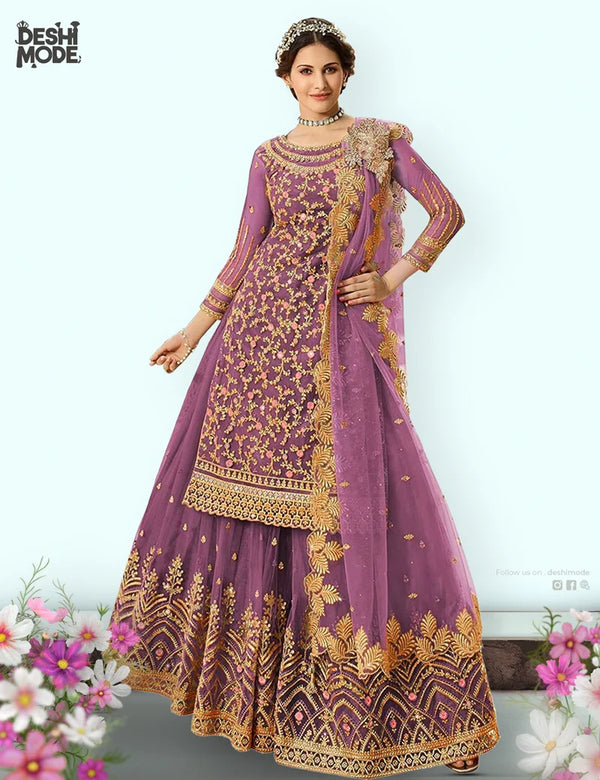 Unstitched Embroidered Partywear Gown DM-16-NU