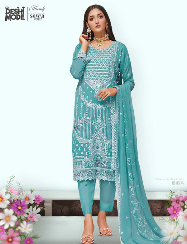 Unstitched Soft Georgette Suit for Every Occasion DM-006-Pe