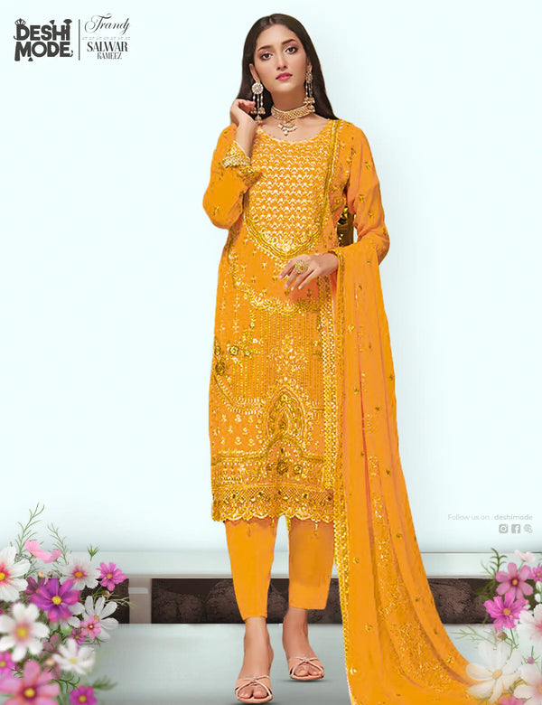 Unstitched Soft Georgette Suit for Every Occasion DM-006-Ye