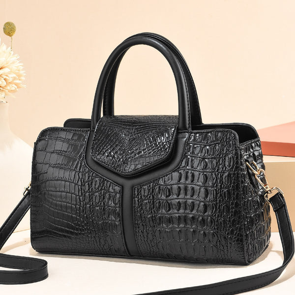 Luxury Crocodile Texture PU Leather Handbag